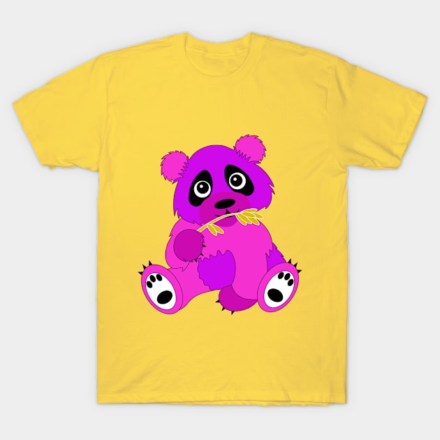 Purple Panda T-Shirt by dediskalaplus